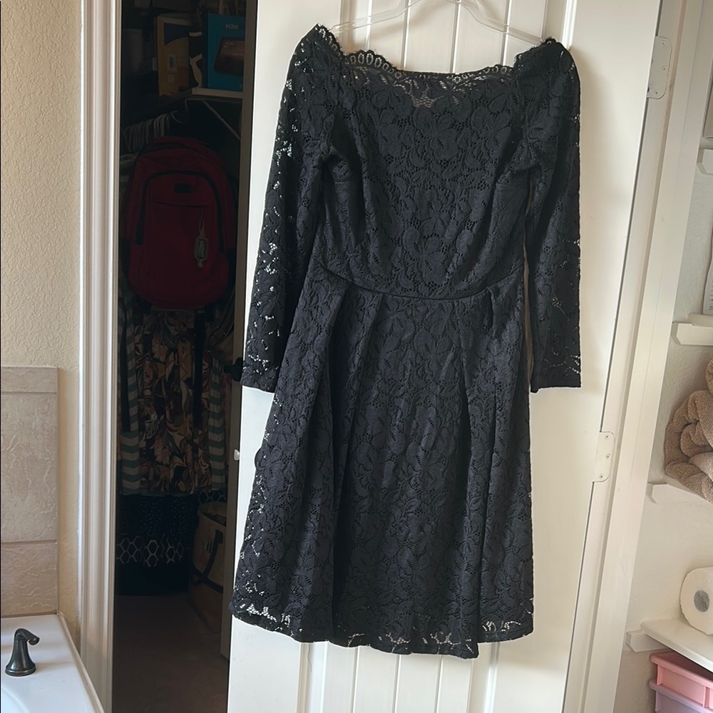 Elegant Black Lace Dress